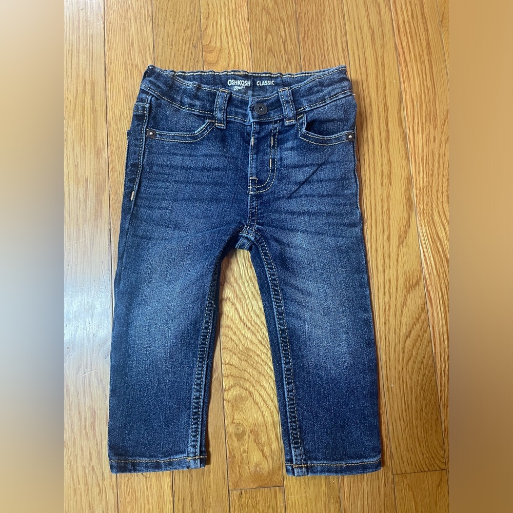 OshKosh‎ B'gosh Dark Blue Kids Jeans 12m NWOT